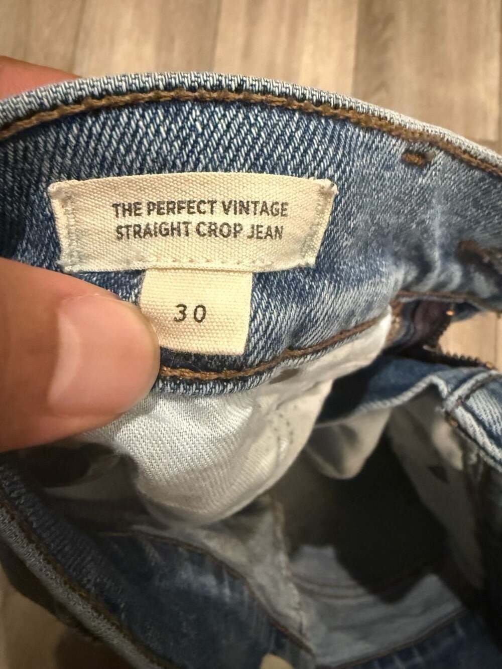 Madewell The Perfect Vintage Straight Crop Jean, Size 30
